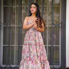 Women's Poly Rayon Printed Gown