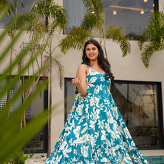 Women's Poly Rayon Printed Gown