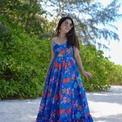 Women's Poly Rayon Printed Gown