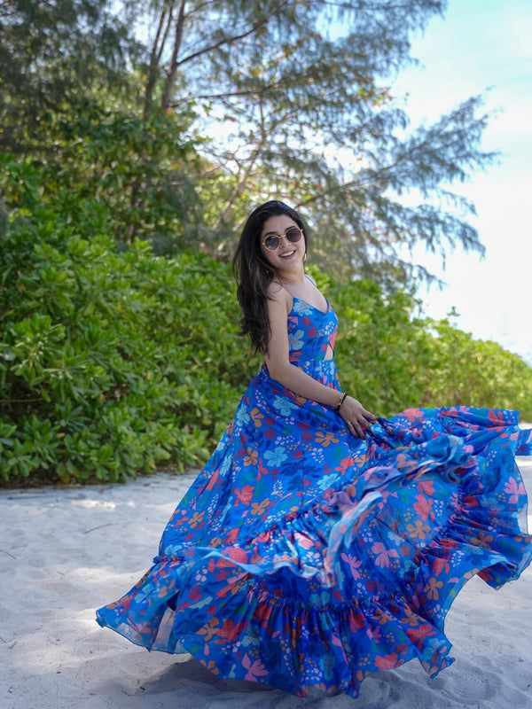 Women's Poly Rayon Printed Gown