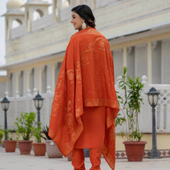 Elegant Straight Kurti Pant Dupatta Set