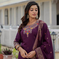 Elegant Straight Kurti Pant Dupatta Set