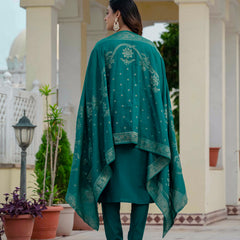 Elegant Straight Kurti Pant Dupatta Set