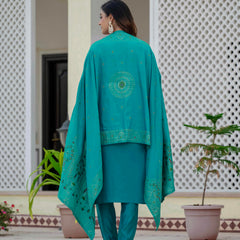 Elegant Straight Kurti Pant Dupatta Set