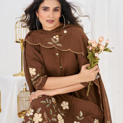 Anarkali Kurti Pant Dupatta Set