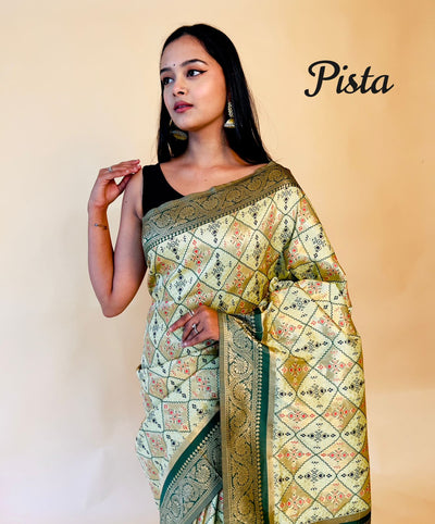 Rasbhari Banarasi Style Patola Weaving Saree