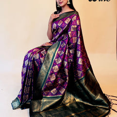 Rasbhari Banarasi Style Patola Weaving Saree