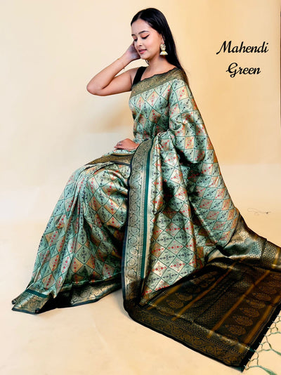 Rasbhari Banarasi Style Patola Weaving Saree