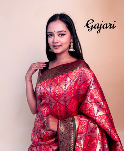 Rasbhari Banarasi Style Patola Weaving Saree