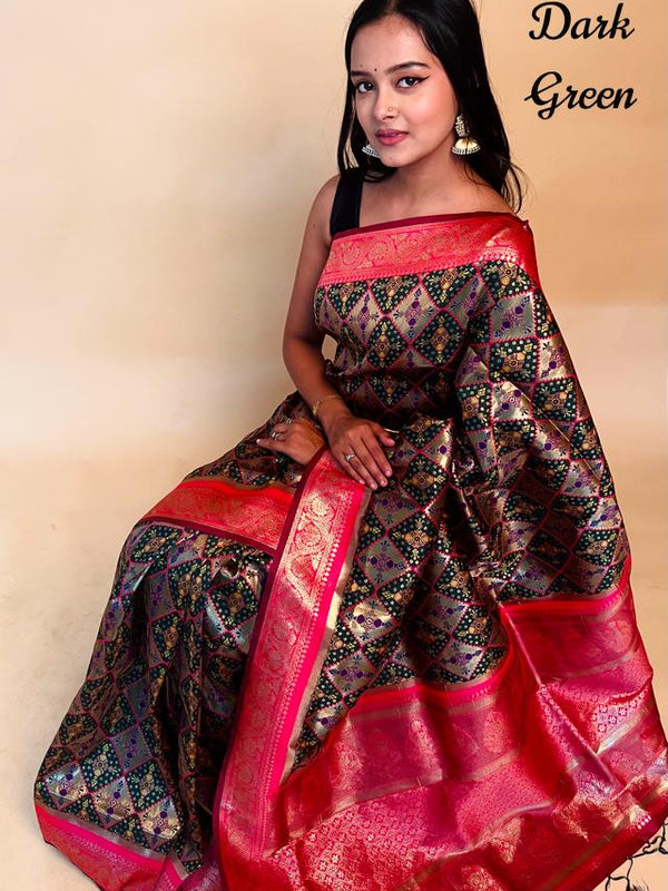 Rasbhari Banarasi Style Patola Weaving Saree