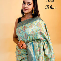 Rasbhari Banarasi Style Patola Weaving Saree