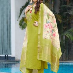 Elegant Straight Kurti Pant Dupatta Set